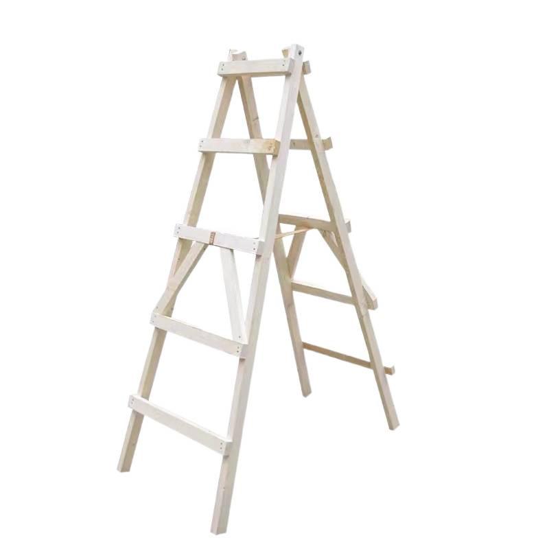 Herringbone Multi-Functional Wooden Step Ladder for Household and Engineering Use