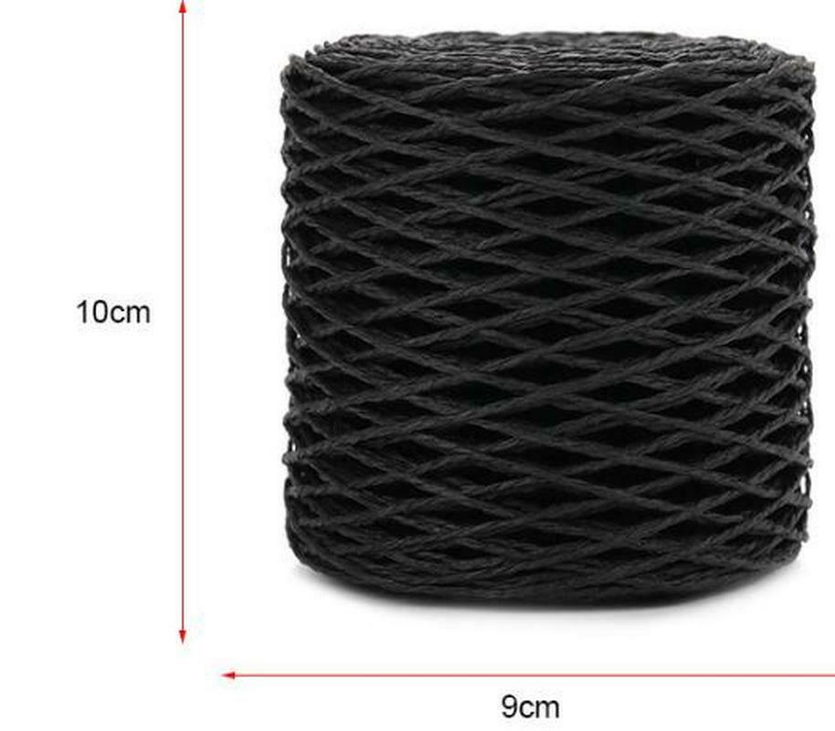 200 Meter Natural Raffia Straw Yarn For Hand Knit Crochet Summer Straw Hat Handbag Cushion Baskets Knitting 2mm Colorful Threads