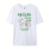Matcha Lover Club Unisex Retro Foodie T-Shirt Unisex Top Gift Vintage T-Shirt Cute Tea Lover T-Shirt Short Sleeve Loose
