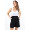 Line Damen-Lycra-Shorts mit Klettverschluss in Schwarz