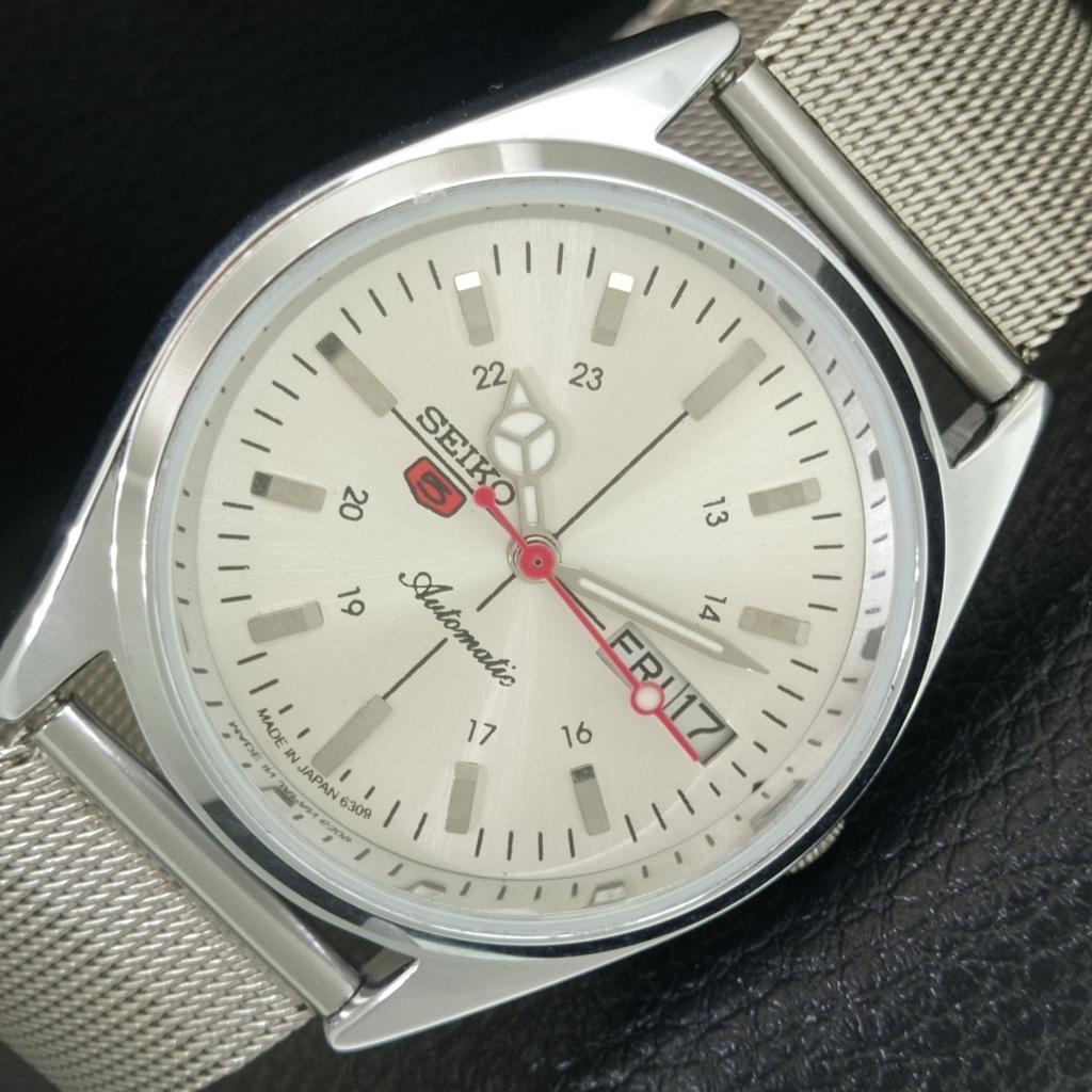 

REFURBISHED VINTAGE SEIKO 5 AUTOMATIC 6309A JAPAN MENS SILVER WATCH a442777-1
