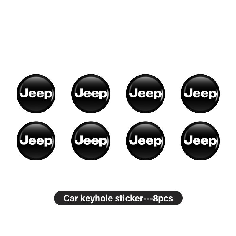 Car Logo Door Key Lock Hole Sticker Keyhole Cover Auto Accessories For Jeep Grand Cherokee Patriot Renegade Compass Wrangler