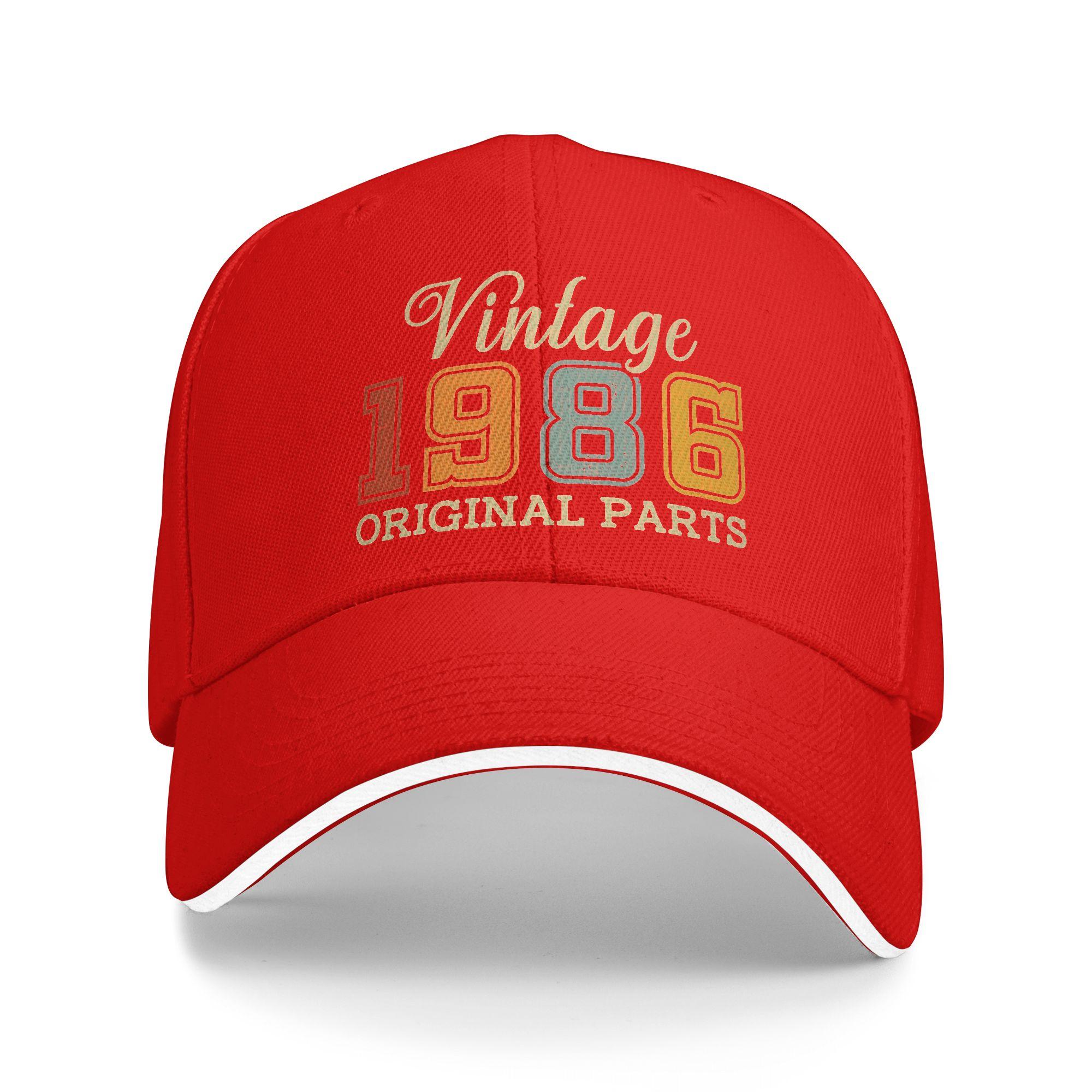 

Vintage 1986 Limited Edition Baseball Cap Outdoor Gym Sun Visor Trucker Hat Couple Women Casual Custom Logo Baseball Caps One Size