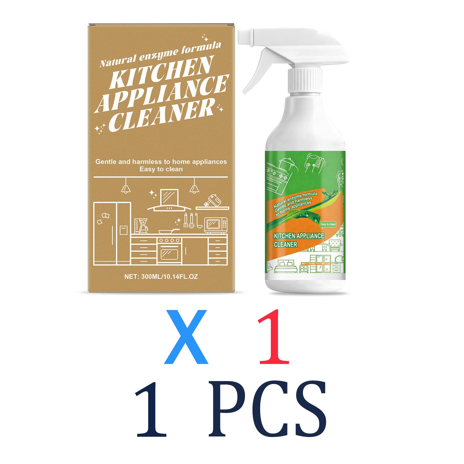 300ml Kitchen Appliance Cleaner Natural Grease Remover Spray Safe Refrigerator Surface Polish Stove Top Oven Degreaser Liquid 1 Pcs