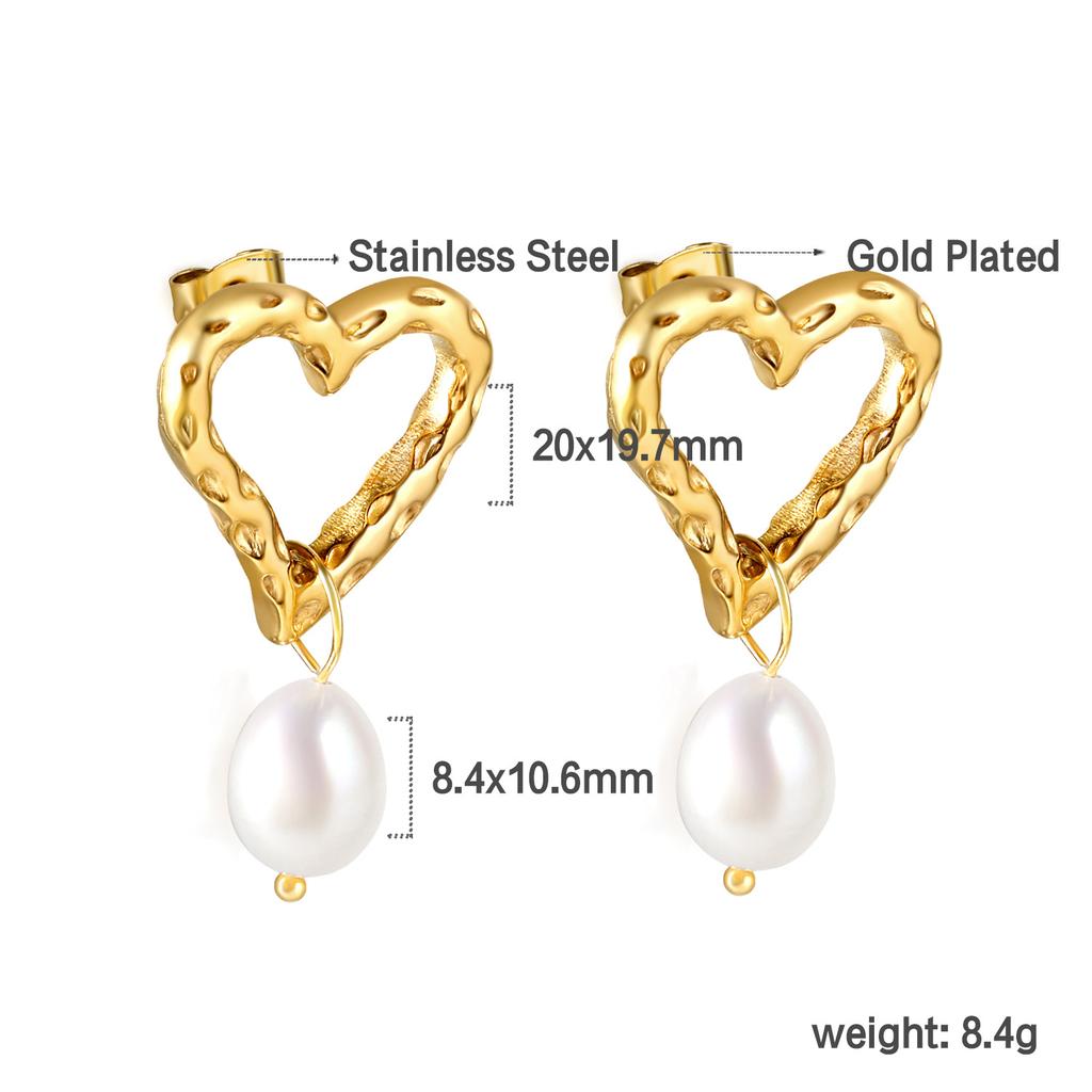 Elegant Baroque White Pearl Earrings Fashionable High-End Pearl Jewelry