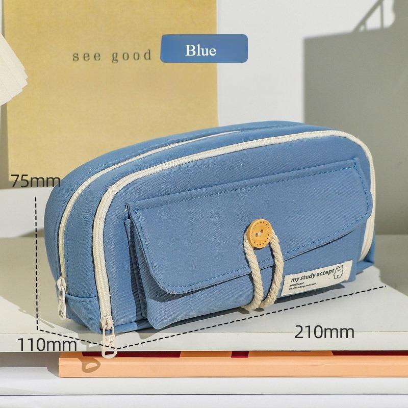 1 STÜCK Niedliches und praktisches Federmäppchen Große Kapazität Schreibwarentasche Studentenbedarf Reise-Make-up-Tasche