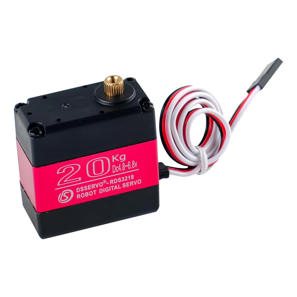 RDS3218 20KG Dual Shaft U-Mount RC Digital Servo - Waterproof Robot Arm Servo - High Torque Full Metal Gear Servo with U-Mount Bracket for DIY Baja