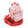 Lucky Cat Waving Arm Ornament ABS Solar Powered Light Induction Wealth Welcoming Cat Decoration for