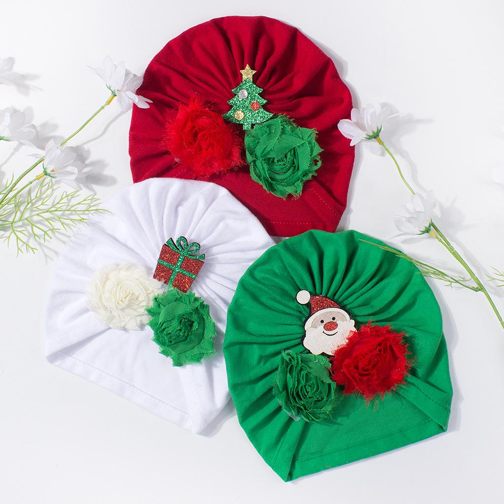 European & American Infant Christmas Cartoon Hat - Breathable & Cute Newborn Accessory