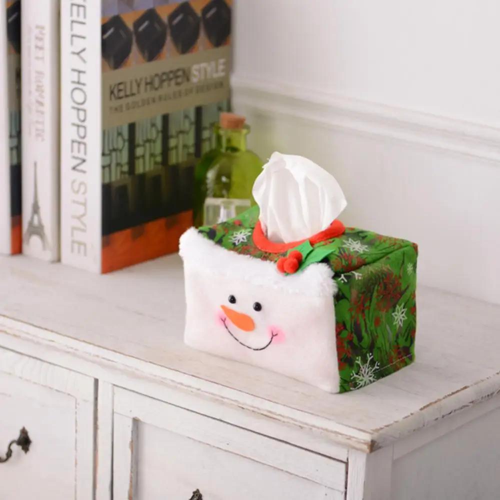 Christmas Tissue Box Cute Tissue Case Paper Towel Case Holder Office Kitchen Living Room Home Desktop Decor Napkin Paper Cover