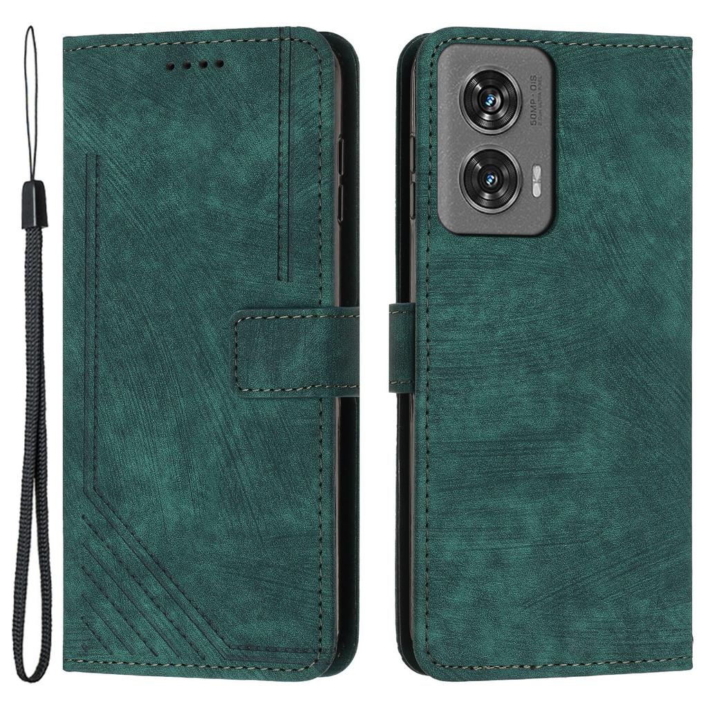 For Motorola Edge 50 Fusion 5G Shockproof Case Imprinted PU Leather Wallet Cell Phone Shell