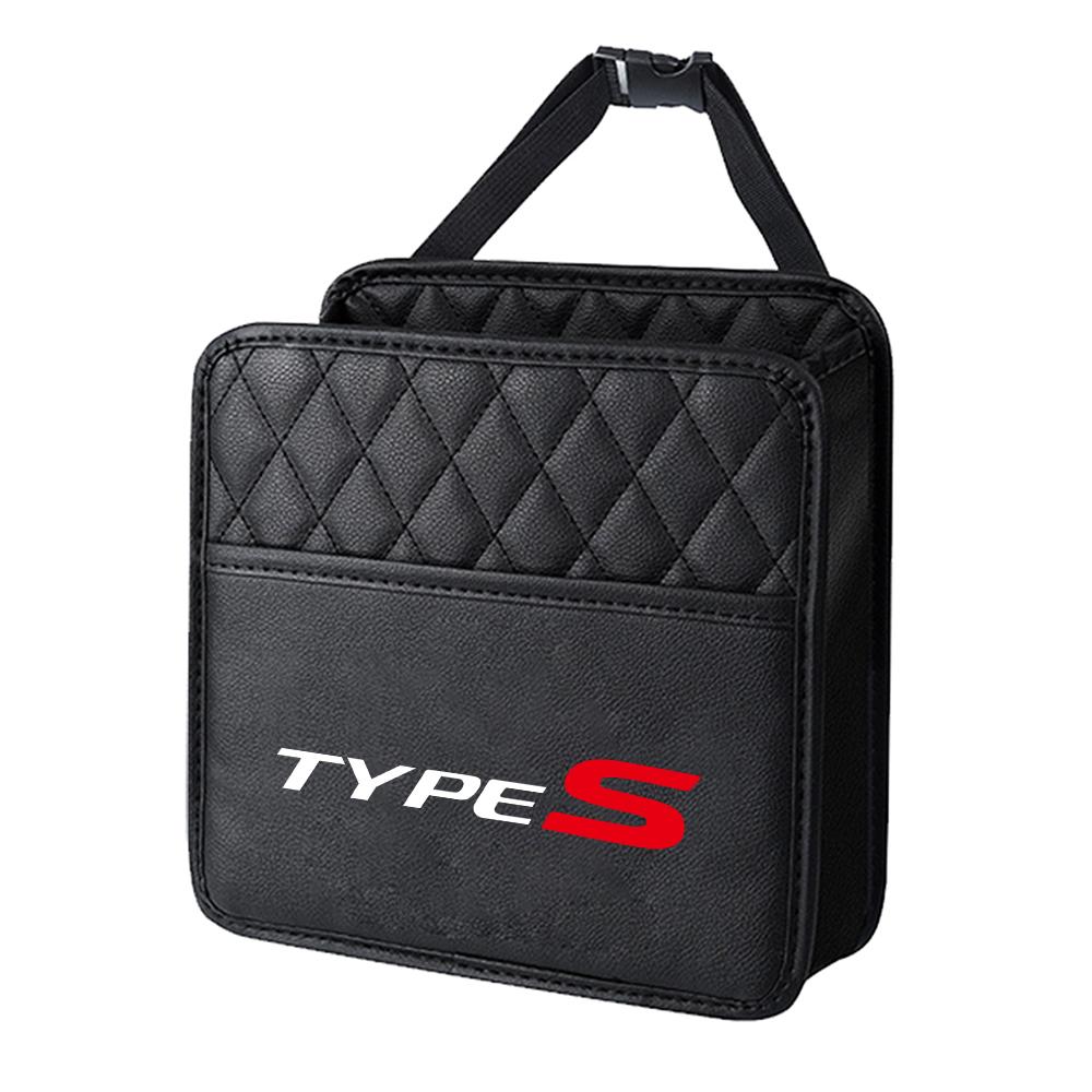 Leather Car Seat Back Tissue Water Cup Holder Storage Bag Phone Pocket For Honda Jazz Avancier Crv Accord Civic City Mugen Power