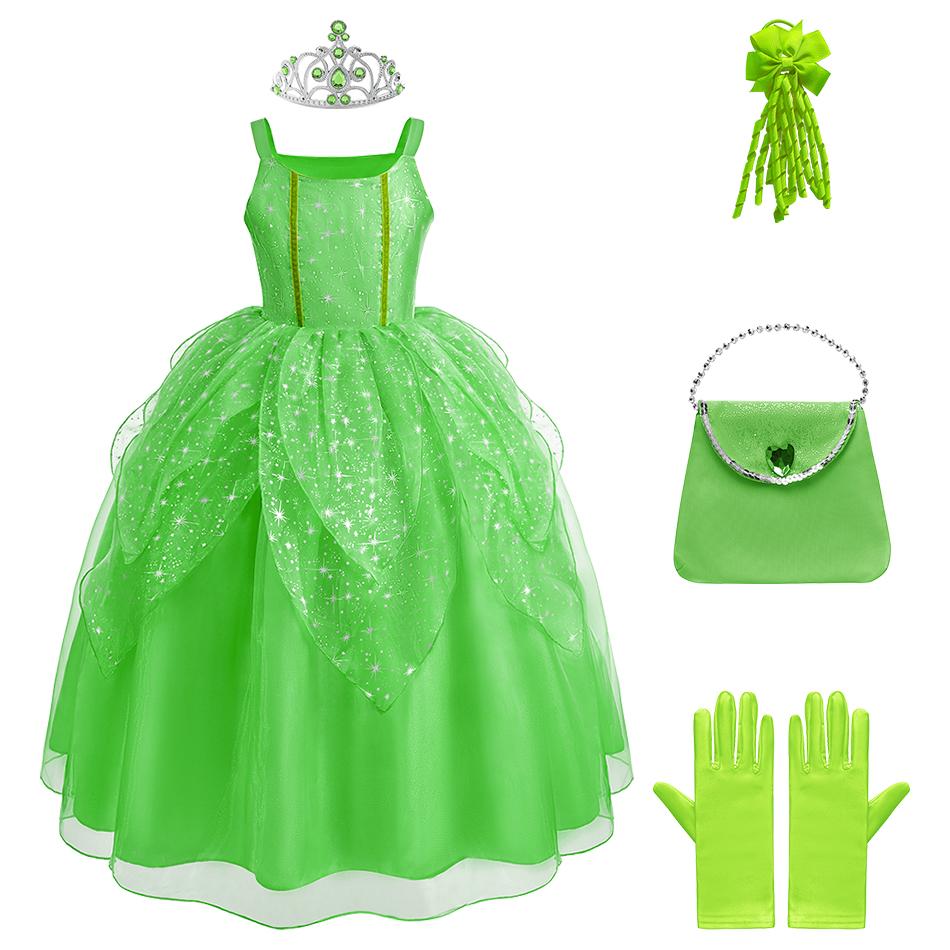 2026 Girls Birthday Party Fairy Dresses Sets Baby Girl Princess Dress Clothes Kids Christmas Gift Child Elf Cosplay Gown Costume