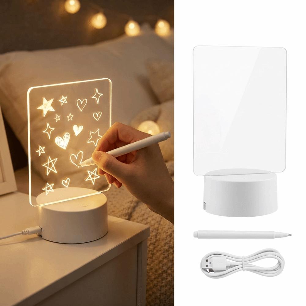 USB Powered LED Desk Lamp 3D Glow Effect Bedside Night Light  Bedside Lighting