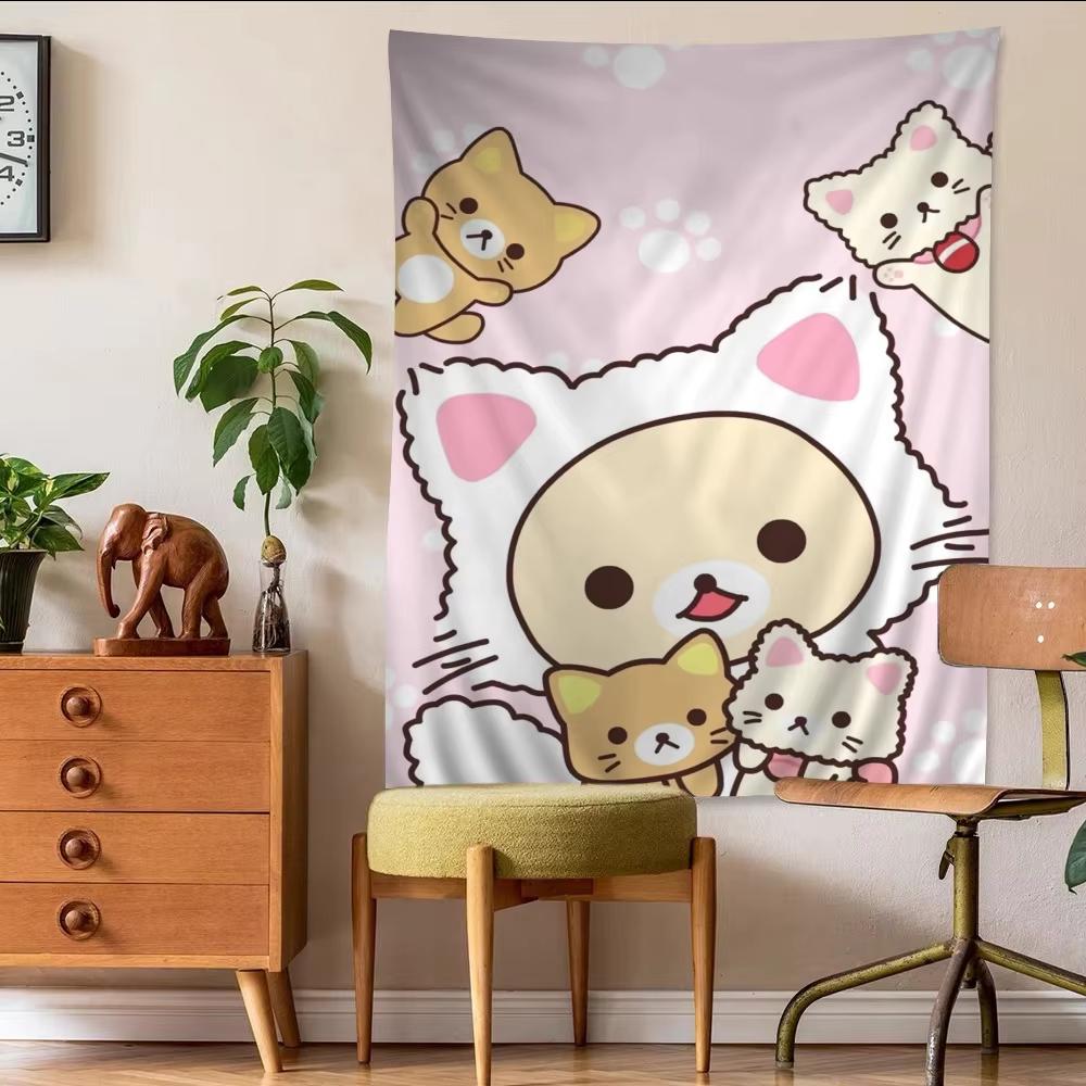 Cute Rilakkuma Hippie Mandala Tapestry Bohemian INS Home Wall Decor