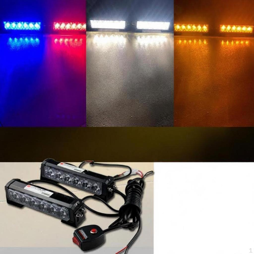 Super Bright Motorcycle Lightemitting Diode Blink Light, Twotone Color, Waterproof, Warning.