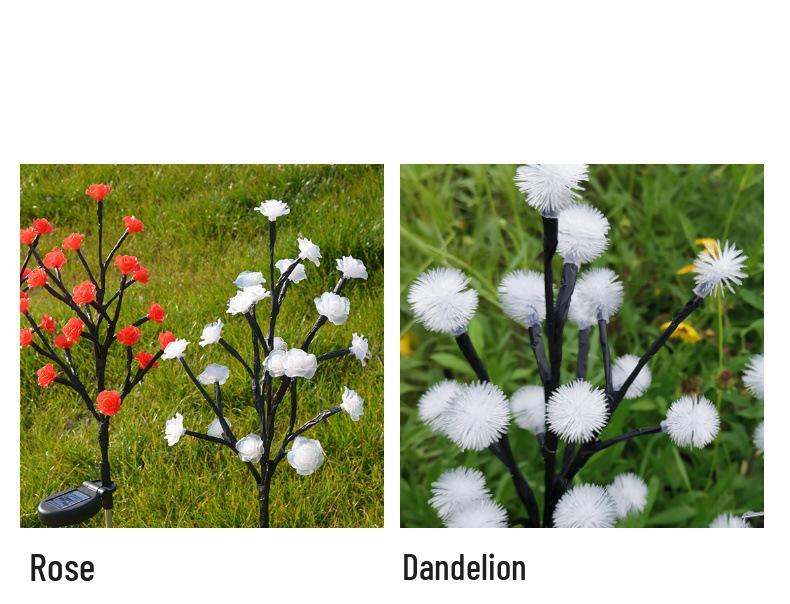 Customized Outdoor Cherry Blossom LED Solar Lights for Garden Decor