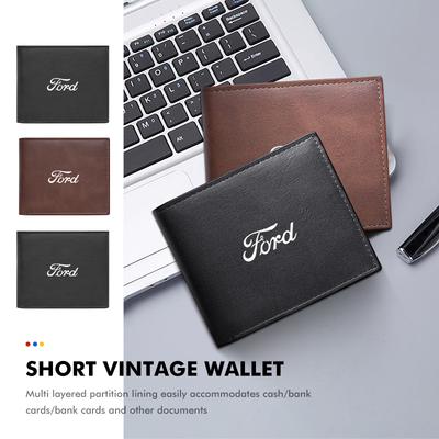 AAAMK1 Car ID Card Wallet PU Leather Multi Slot Driving License Case For Focus Mk2 Mk3 Mk4 Fiesta Ranger Mondeo S-MAX Kuga