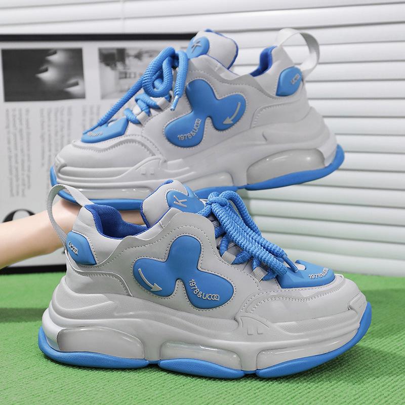 Men's Sports Shoes Height Increase Mens Vulcanized Shoes Thick Sole Outdoor Running Shoes Fashion Lace-up Zapatillas De Hombre