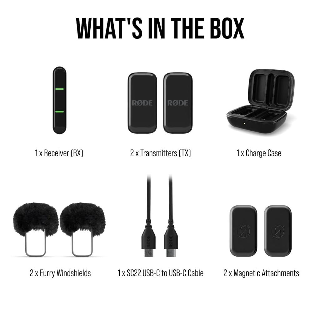 RODE Microphones Wireless Micro Black Microphone for Smartphones WIMICROC USB-C Ultra-Compact (USB-C Connection)