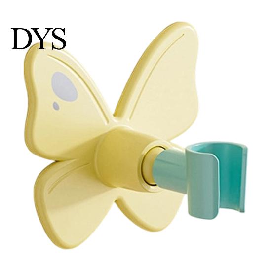 Bathroom Wall Organizer Butterfly Shower Head Holder, Mounted Self-adhesive Handheld Pet Bathing Holder Bracket, Universal Adjustment Waterproof