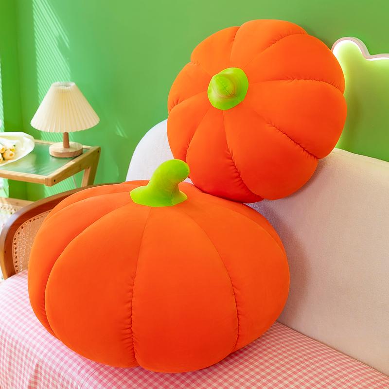 Soft Plush Pumpkin Pillow - Halloween Decorative Cushion, Stuffed Toy for Home & Car, Cute Gift for Kids & Adults