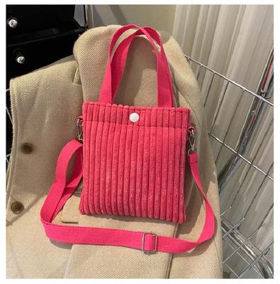 Frühling Sommer Damen Cord Corduroy Eimer Tasche Neue Mode Einzelne Schultertasche Crossbody Kleine Quadratische Tragetasche Mini Handtasche 2026 Neu
