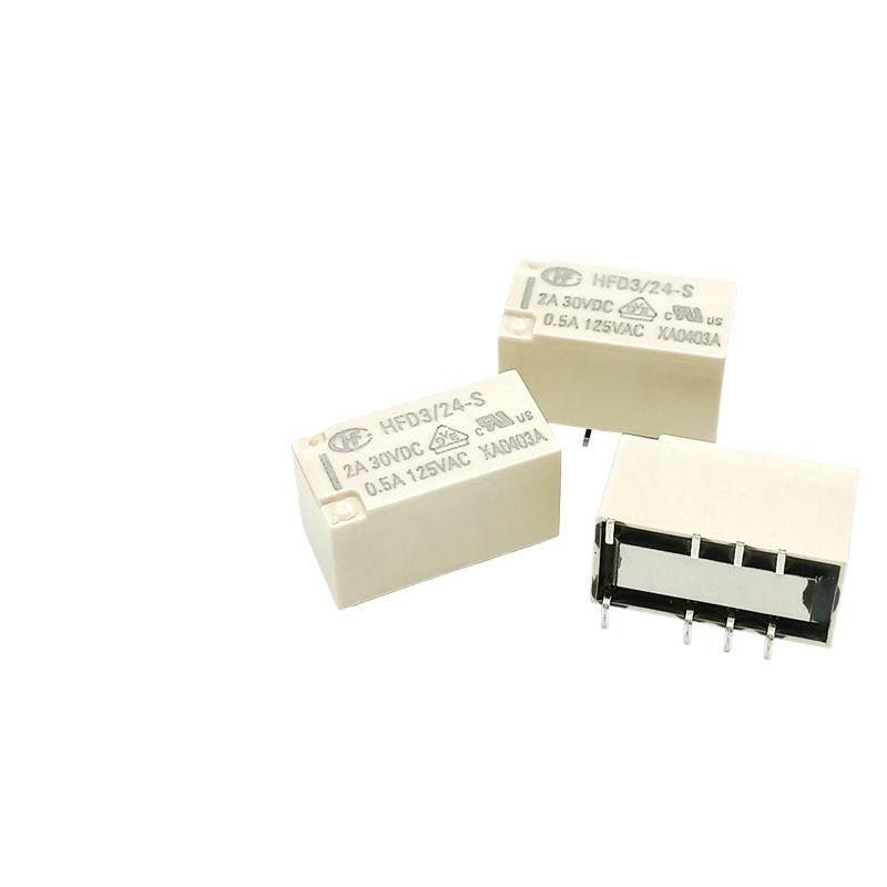 Hongfa HFD3 Surface Mount Signal Relay, 2 Sets Changeover, 2A Load, Tape & Reel