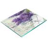 Tempered Glass Kitchen Serving Board with Lavender Graphics 60x52 Cm