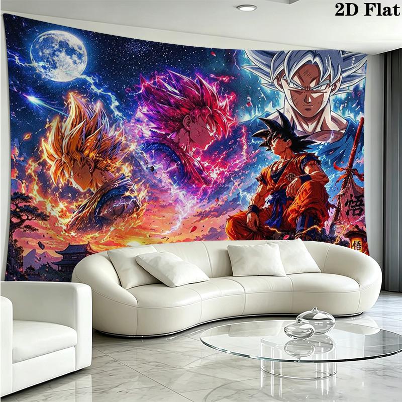 DRAGONBall Wall Tapestry Aesthetic Wall Hanging Printed Fabric Blanket Decorative Tapestries for Bedroom Living Room Home Decor