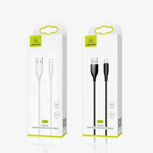 Usams Kabel U18 Lightning 2A Fast Charge1M Biały/White Sj266Usb02 (Us-Sj266)