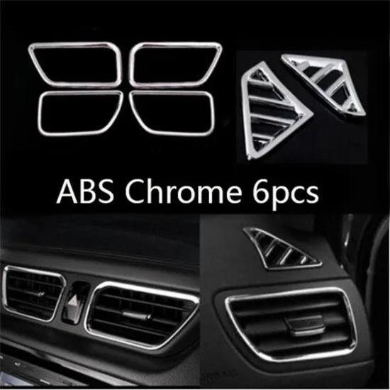 ABS Chrome Air Vent Conditioning Trim Cover Special Interior Conversion Sticker For Kia RIO K2 2010-2016 Car Styling
