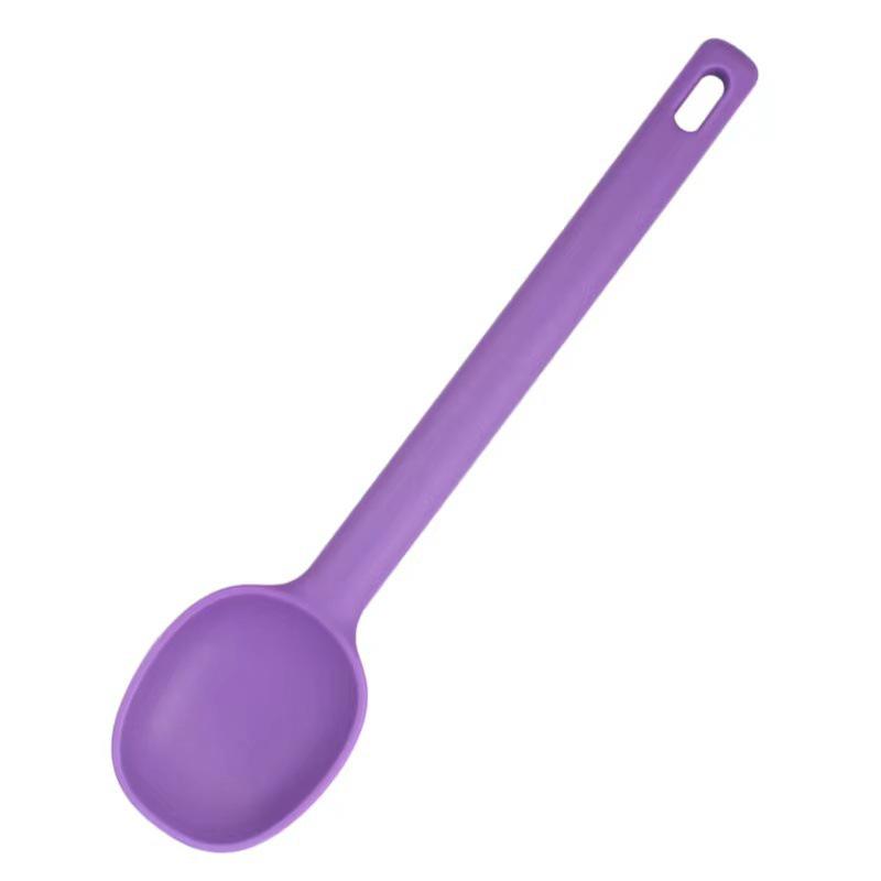 High-Temperature Resistant Long-Handle Silicone Cooking Spoon for Soup & Salad