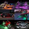 Motorcycle Car Atmosphere Foot Light RGB APP LED Remote Control Flexible Waterproof Sound Control 12V Moto Decorative Lamp Strip