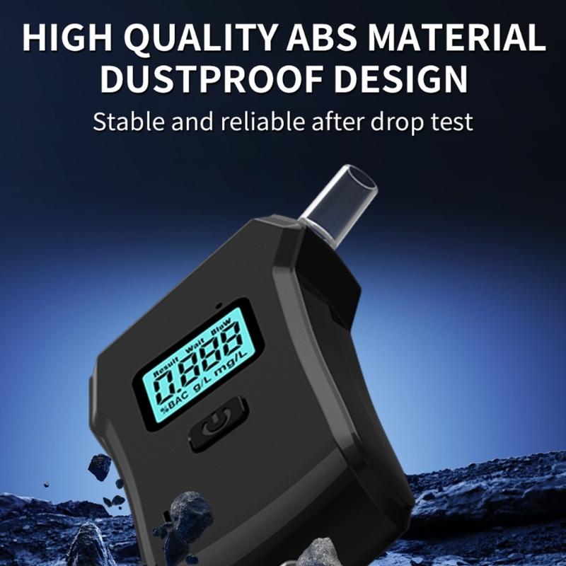 Professioneller LCD-Bildschirm Messgerät Schnelle Reaktion Testgerät Tester Alkoholtester mit Piepton Taschenlampe