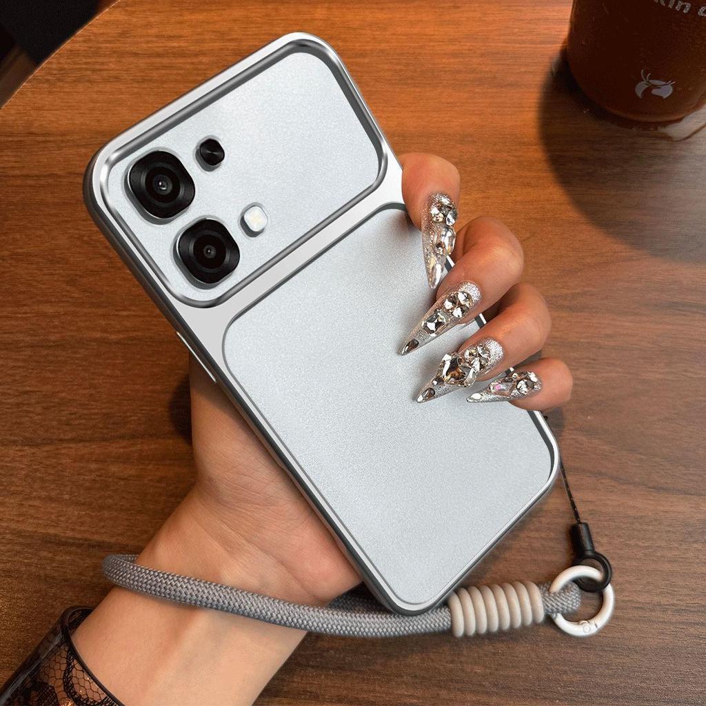 Luxury Big Window Phone Case with Lanyard for OPPO A6 Pro 4G/5G Premium Textured Casing