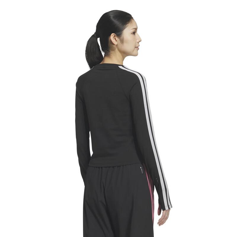 Adidas Women's Sport Style 3-Stripes Long Sleeve Tee