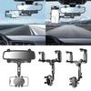 Rear View Glass Phone Holder,Rotatable and Retractable, Universals Mount, Cellphone Car Mount for 4''-7'' Device