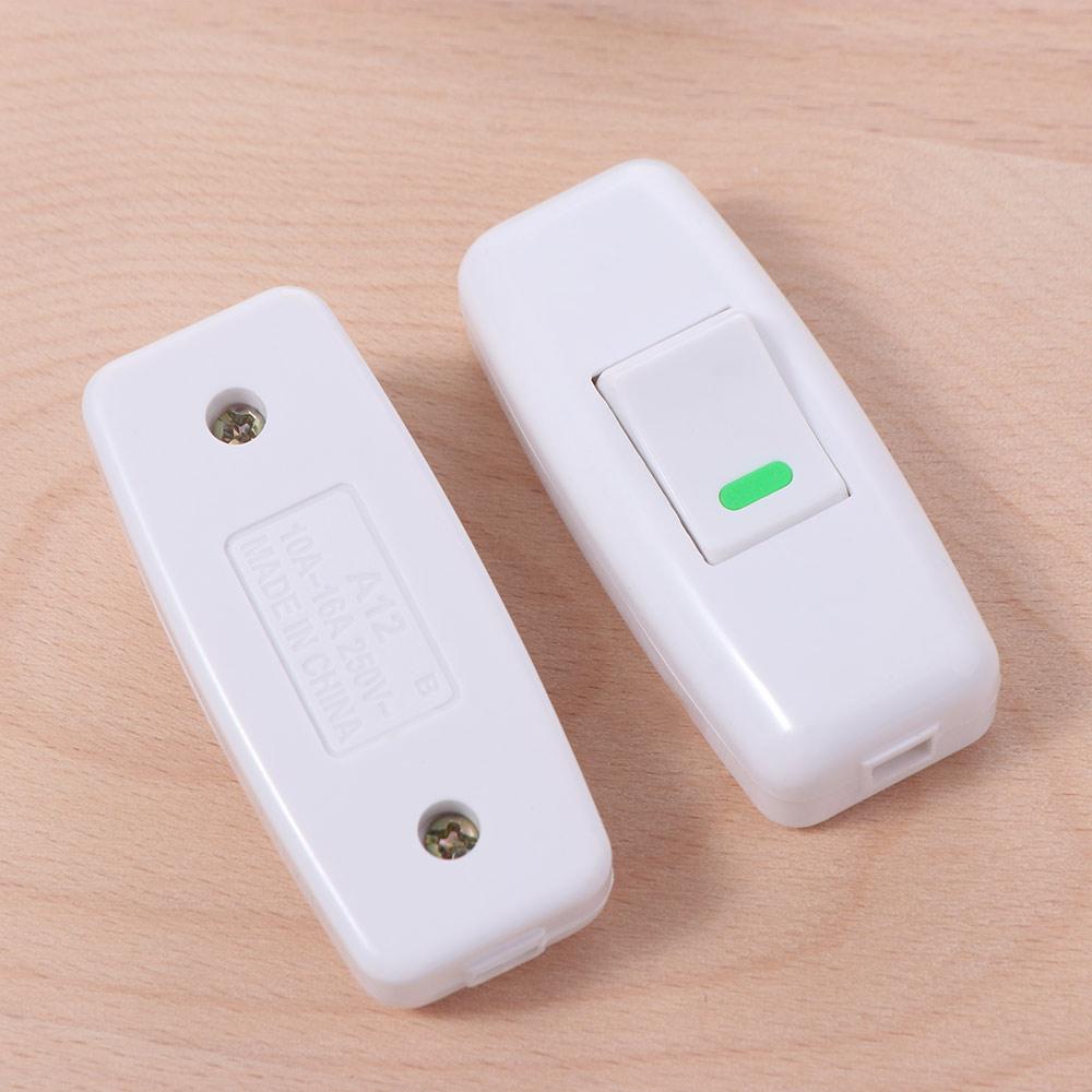 2pcs Classic Boat Shape Switch Square Light Switch Cable Switches Small Rocker Button  Bedside