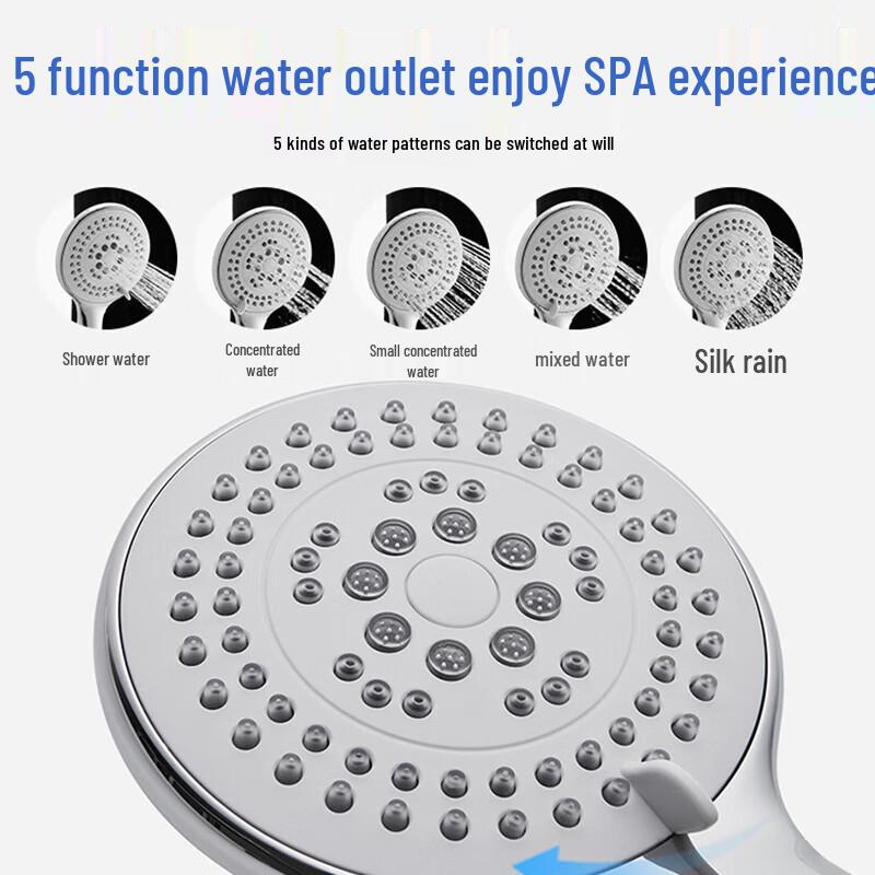 GONGET High-Pressure 5-Function Shower Head