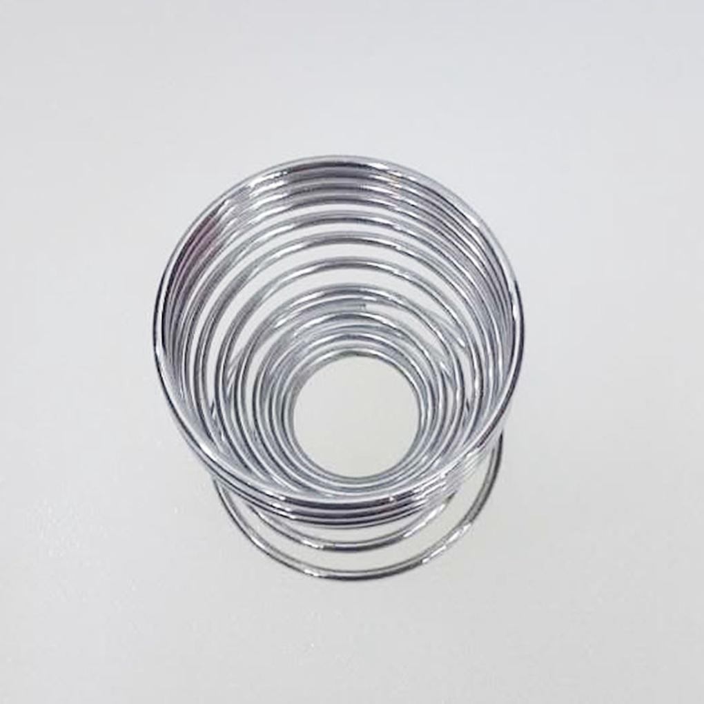 Metal Egg Cups Stainless Steel Spiral Holder Waterproof Hard Utensil Restaurant Cooking Flexible Washable Reusable Bracket