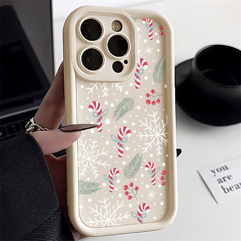 Vianočný obal na telefón pre iPhone 11 13 12 14 15 16 Pro Max XR XS Samsung A15 A55 A05 Redmi 12 13C OPPO A16 A18 A60 Reno 11 Vivo Y17S Y12 infinix note