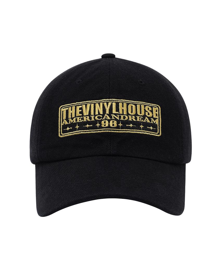 THEVINYLHOUSE Square Patch Ball Cap Black