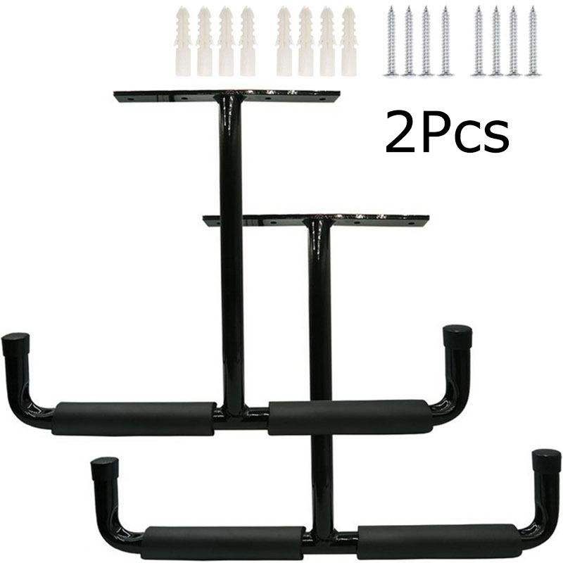 

2PC Fishing Rod Rack Space Saving T-shaped Bracket Industrial Ceiling Hook Heavy-duty Kayak Modern Metal T-shaped чёрный