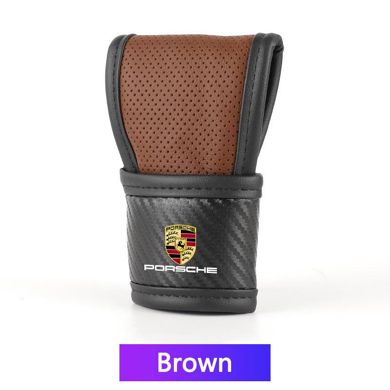High-end Car Interior Shift Handle Covers Non-Slips Gearshift Cover For Porsche 911 Cayenne Cayman Panamera Macan Taycan Boxster