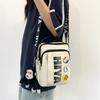 Pánská malá taška s potiskem písmen, taška přes rameno, dámská sportovní crossbody taška