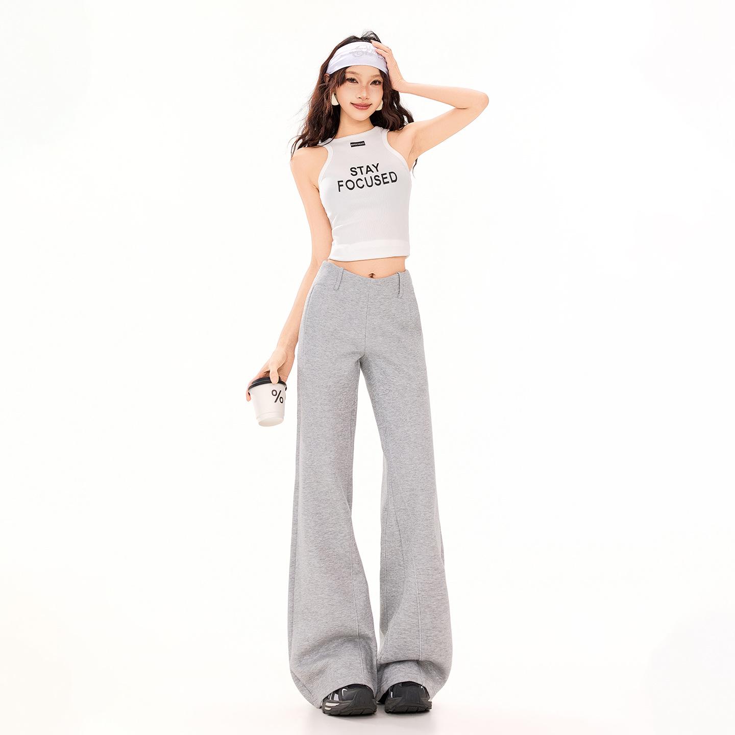 Women s High Waist Slim Fit Micro Flare Casual Pants - Spring Comfort S