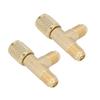 2 Pezzi Adattatore a T con Attacco Rapido e Valvola Ottone 1/4in SAE Adattatore a T per Refrigerante Struttura Robusta per R22 R12 R134