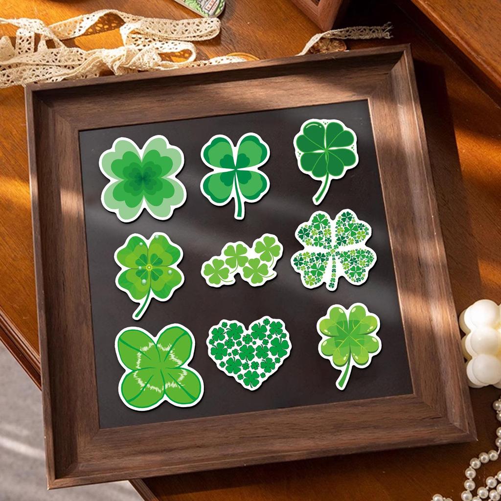 20 Four-Leaf Clover Cartoon Magnetic Fridge Stickers - Set of 20 Decorative Magnets