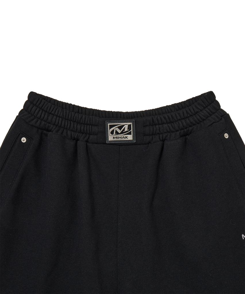 Mihag Metal Plate Bermuda Shorts (Black)